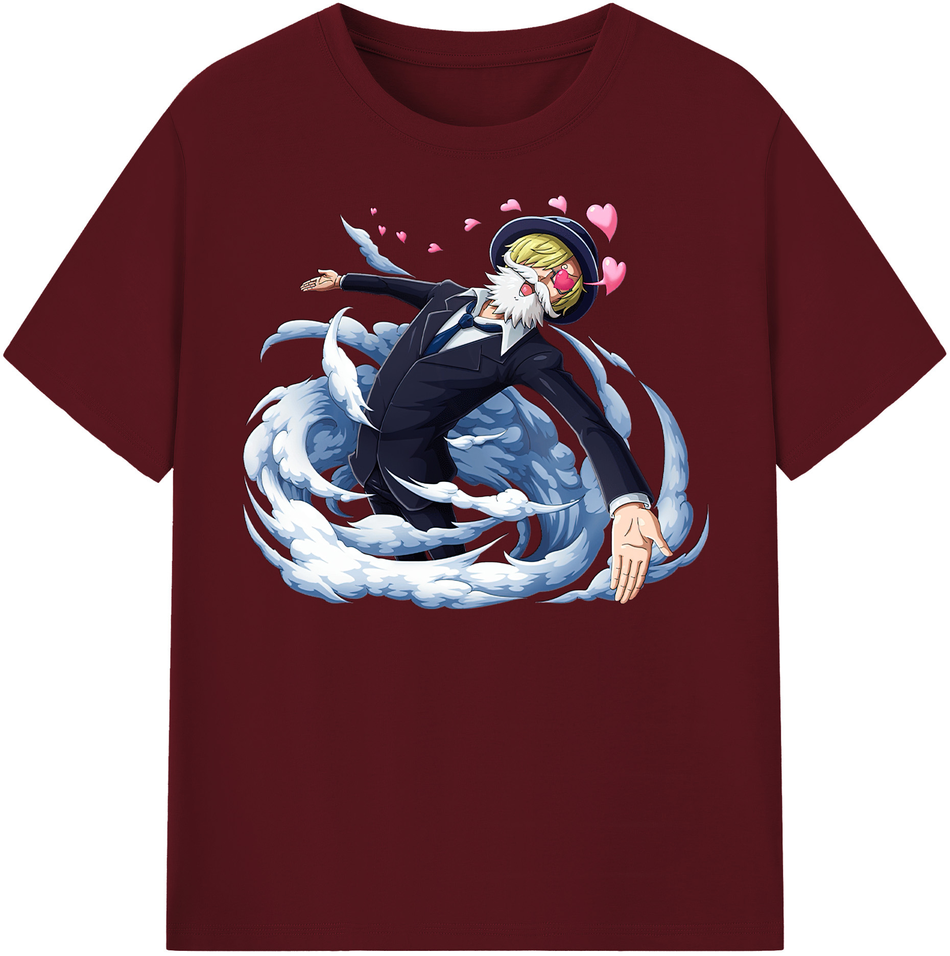 ワンピース サンジ ONE PIECE Sanji 綿100％半袖Tシャツ（フロントプリント）